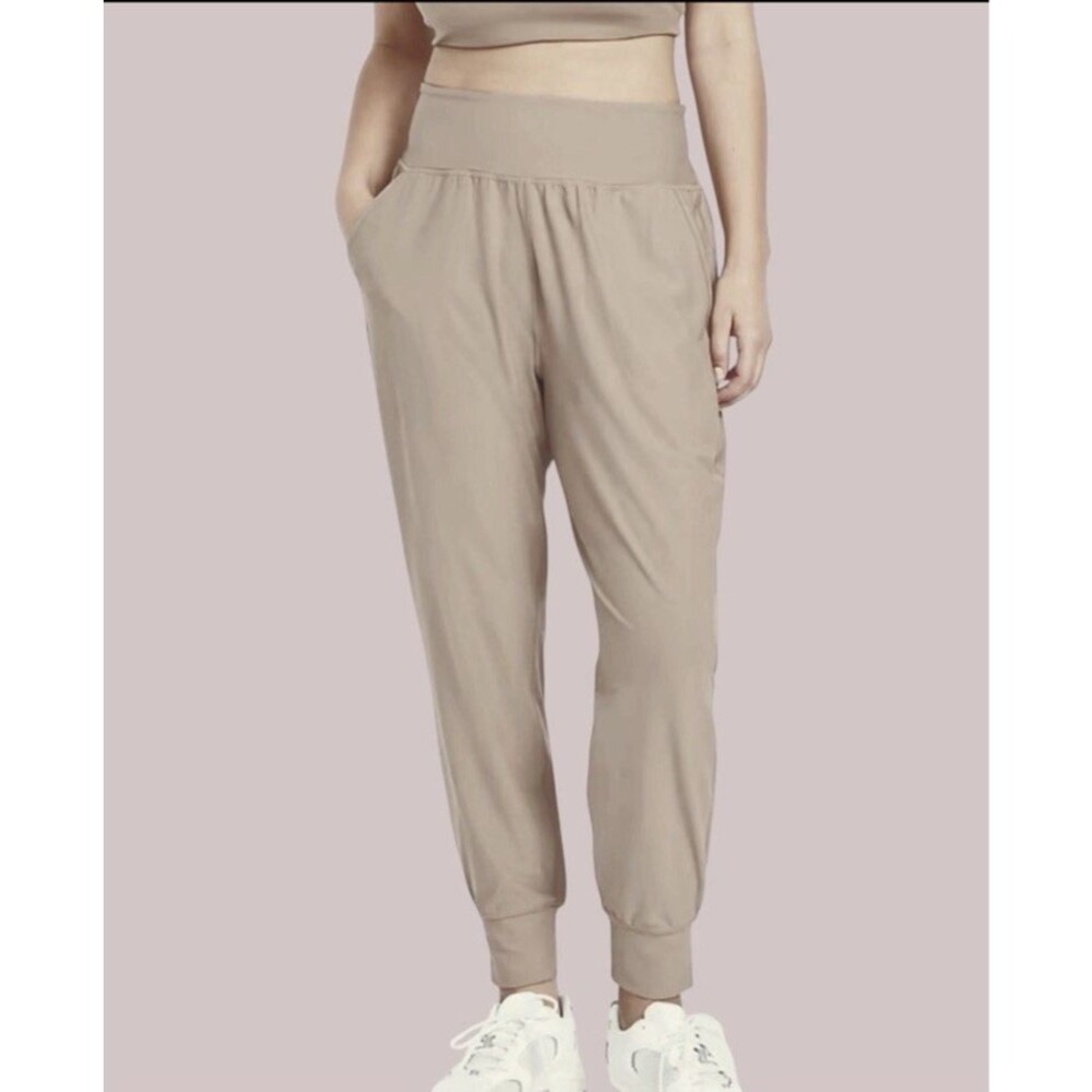 Old Navy High Rise Powersoft Jogger Beige Tan Women's Size XL Go-Dry Athleisure